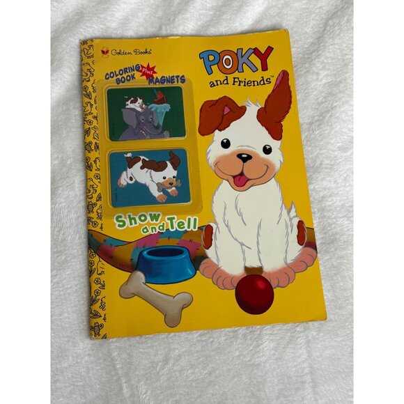 VTG 1999 Poky Puppy & Friends Little Golden Coloring Book with Magnets - Picture 1 of 5